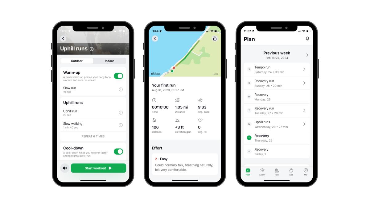 Joggo app screenshots